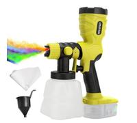 Pulverizador de pintura inalámbrico para Ryobi de 18 V, HVLP, pistola de pintura de mano para vallas, motor de 43.000 RPM con 4 boquillas, 3 patrones, tanque de 1200 ml para cobertizos, paredes