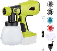 Pulverizador de Pintura inalámbrico para Ryobi de 18 V, Pistola pulverizadora de Pintura eléctrica de Mano con 4 boquillas, Tanque Desmontable de 1000 ml para Muebles del hogar