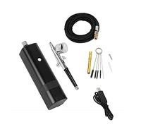 Pulverizador de Pintura, Kit de compresor de aerógrafo Auto Start Detener Mini Portátil Bomba personal sin cable(Groen)