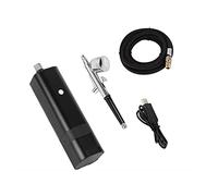 Pulverizador de pintura, Kit de compresor de aerógrafo Auto Start Detener Mini Portátil Bomba personal sin cable,Alta eficiencia(Rot)