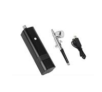 Pulverizador de pintura, Kit de compresor de aerógrafo Auto Start Detener Mini Portátil Bomba personal sin cable,Alta eficiencia(Oranje)