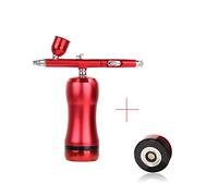 Pulverizador de Pintura, Kit de compresor de aerógrafo Pistola de pulverización de pintura DIY Presión de alta presión Reemplace la batería Mini pincel de aire neumático for maquillaje Cake Cake Car A