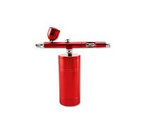 Pulverizador de Pintura, Mano Hold AirBrush Air Brush Kits Foundation Commercial Make Up Compressor Piston(Part A Red)