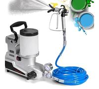 Pulverizador de pintura portátil sin aire con manguera de 5 m, máquina pulverizadora eléctrica de alta eficiencia para paredes, 1600 W para pintar en casa, cuenta con atomización en forma de abanico