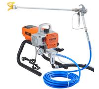 VEVOR Pulverizador de Pintura 1800 W Máquinas Pintura Airless 1,8 L/min Pistola de Pulverización Eléctrica sin Aire Presión Máxima 3000 PSI con Manguera de 9 m para Pared, Mueble, Exterior, Interior
