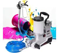 Pulverizador De Pintura Sin Aire Portátil De 1600W, Pistola De Pintura Airless PortáTil con Manguera De 5 M, Pulverizador De Pintura De 2,5L/Min, Para Paredes Interiores Y Exteriores, Muebles