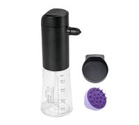 Pulverizador eléctrico de espuma para limpieza de perros con cepillo masajeador de cuero cabelludo y pelo, dispensador de jabón recargable para perro, IPX8 impermeable, 230 ml, limpieza profunda de