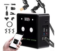 Pulverizador giratorio inteligente para terrarios con ciclos cronometrados y cobertura de pulverización omnidireccional para tanques de reptiles y paludarios (3 boquillas)