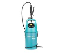 Pulverizador GreenCity 7 - Capacidad Útil de 5L - Lanza y Manguera - Válvula de Seguridad - Depósito Translúcido - Boquillas Intercambiables - Ideal para Terrazas y Huertos - Fabricado en Europa