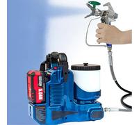 Pulverizador inalámbrico sin Aire, pulverizador de Pintura rápida inalámbrico, máquina de Pintura portátil de 20V con 6 caudales Ajustables para Pintura de látex, Paredes de la casa, cercas, Jardines