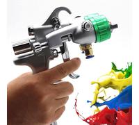 Pulverizador neumático de doble cabezal, pistola de pulverización de alimentación a presión, pistola de pintura de aire de 2 boquillas, boquilla de 1,3 mm, para pintura industrial