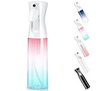 Pulverizador Peluquería 300ml, Vaporizador Agua Reutilizable, Fina Niebla Continua para Cabello, Peinado, Planta, Mascota, Limpieza (Rosa Azul)