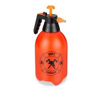 Relaxdays Pulverizador Presión 3 L, Pistola Agua para Niños, Extintor Jugar a los Bomberos, Rociador Infantil, Naranja