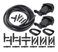 Pulverizadores de agua para limpiaparabrisas Saturn para Outlook 2007 2008 2009, 2 piezas, boquillas de limpiaparabrisas de coche, manguera 85381AE020 (con regulador)