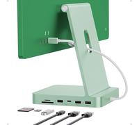 PULWTOP USB C HUB para iMac 24" 2021/2023/2024, 7 En 1 HUB USB para iMac M1/M3/M4, Accesorios iMac con USB C 10Gbps,3*USB A, Lector Tarjetas SD/TF, Admite Expandir M.2 NVME SSD(No Incluido), Verde
