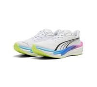 Puma ディヴィエイト ニトロ 4 312123 Zapatillas para Correr para Hombre, 26 colores Primavera/Verano PUMA White/Poison Pink/Ultra Azul (10), 42.5 EU