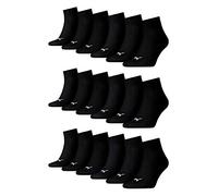 Puma 18 pares de calcetines tobilleros unisex, talla 35-49, para hombre y mujer Negro 200 - negro