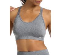PUMA 2 Pack Seamless Sports Bra Sujetador Deportivo, Opaco, Rocío Esmerilado/Gris Jaspeado, Large para Mujer