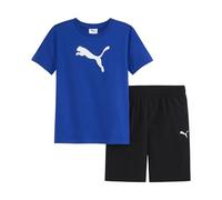 PUMA 2 Piece Set, Sleeve Cotton Jersey T-Shirt & Matching Short Conjunto de Ropa, Azul Royal, 3 años para Niños