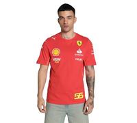 PUMA Camiseta Carlos Sainz Scuderia Ferrari 2024 para Hombre - Rojo Quemado - Tamaño: L