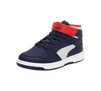 PUMA Rebound Layup SL V PS, Zapatillas, Peacoat-Gray Violet-High Risk Red White, 28 EU