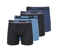 PUMA 4 Pack Active Stretch Boxer Briefs Ropa Interior de Hombres, Blue Combo, S