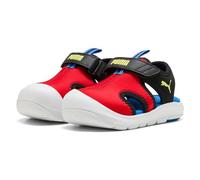 PUMA 400585 Zapatillas deportivas Fan Racer Sandalias V Infant Kids, 25 colores de primavera y verano para todos los tiempos rojo limón amarillo Sherbet PUMA negro 03, 9 US