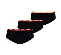 PUMA 503007001 Hipster Panties, Negro/Rojo, S Mujeres