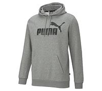 Puma ESS Big Logo Hoodie FL Sudadera, Hombre, Grey, L