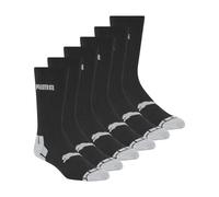 PUMA 6 Pack Crew Socks Calcetines para Correr, Negro/Gris, M (Pack de 6) para Hombre