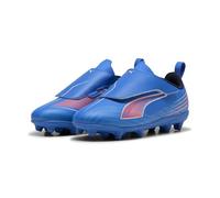 PUMA 6 Play V FG/AG RB JR, Soccer Shoe, Ultra Blue White-Glowing Red, 24 EU