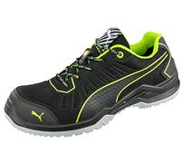 Puma Zapatillas de seguridad Fuse TC Green Low 644210.42 S1P ESD SRC Talla 42 Negro/Verde claro