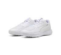 PUMA Accelerate Jr 4, Zapatilla de Balonmano, Blanco Plata, 38.5 EU