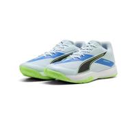 Puma Accelerate Pro 5 - Tenis Unisex para Interiores, Color Aguamarina Brillante, Blanco y Verde, Talla 7.5 de Reino Unido