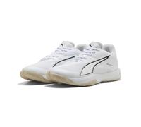 Puma Accelerate Pro 5 - Tenis Unisex para Interiores, Color Blanco, Negro y Gris sedado, Talla 42 de Reino Unido