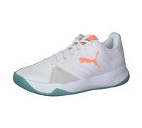 PUMA Accelerate Pro W+, Zapato de Tribunal Interior Unisex Adulto, White-Neon Citrus-Nimbus Cloud-Porcelain, 42 EU