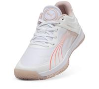 PUMA Accelerate Turbo W+, Zapato de Tribunal Interior Mujer, White-Glowing Red-Rose Quartz-Alpine Snow, 36 EU