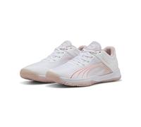 PUMA Accelerate Turbo W+, Zapato de Tribunal Interior Mujer, White-Glowing Red-Rose Quartz-Alpine Snow, 36 EU