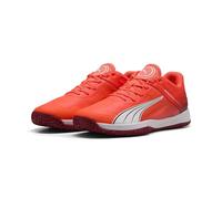 Puma - Accelerate Turbo, Zapato de Tribunal Interior Unisexo, Glowing Red-Puma White-Dark Crimson-Puma Black,