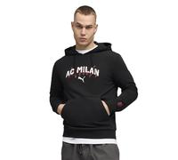 Puma ACM FtblCulture HD 784720 AC Milan - Sudadera con capucha de manga larga para hombre, Puma Negro/Blanco Puma (05), S