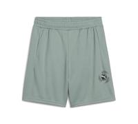 PUMA Active Sports Graphic Poly Shorts B, Pantalones Cortos de Punto Niños, Green Moon,
