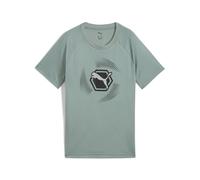 PUMA Active Sports Graphic Poly tee B, Camisetas Niños, Green Moon, 128