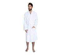 PUMA Albornoz unisex para hombre y mujer, de rizo, 100% algodón, Blanco, S-M