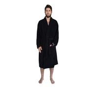 PUMA Albornoz unisex para hombre y mujer, de rizo, 100% algodón, Negro , S-M