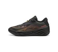 PUMA All-Pro Nitro Fire Glow - Zapatillas de baloncesto para hombre, Puma Black Sun Stream Sunset Glow, 43 EU