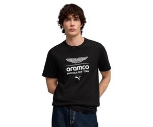 PUMA Amf1 Essential Big Logo tee (Regular) Camisetas Hombre (Pack de 1) | Como se ve llevado por el equipo y los pilotos, Todos los últimos logotipos de equipos y socios, Ala curva con cierre trasero