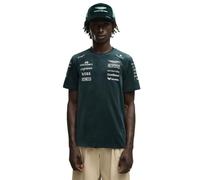 PUMA Aston Martin F1 2026 Camiseta British GP Hombre - Verde | Como se ve que lleva Fernando Alonso, Todos los últimos logotipos de equipos y socios, Manga corta con cuello redondo