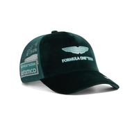 PUMA Aston Martin F1 Team Gorra Oficial British GP 2026 - Verde | Diseñado para aficionados a la F1, Ala curva con sujetador trasero snapback, Colección oficial licenciada de Fanwear de PUMA