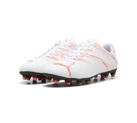 PUMA ATTACANTO FG/AG, Zapatillas de fútbol Hombre, White-Glowing Red, 43 EU
