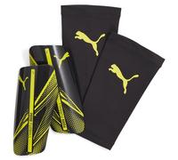 Puma ATTACANTO Sleeve Espinilleras, Adultos Unisex, Black-Yellow Blaze (Multicolor), S